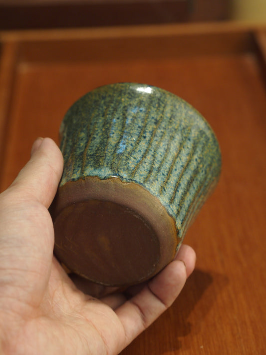 Fluted Japanese Mingei Style Cup