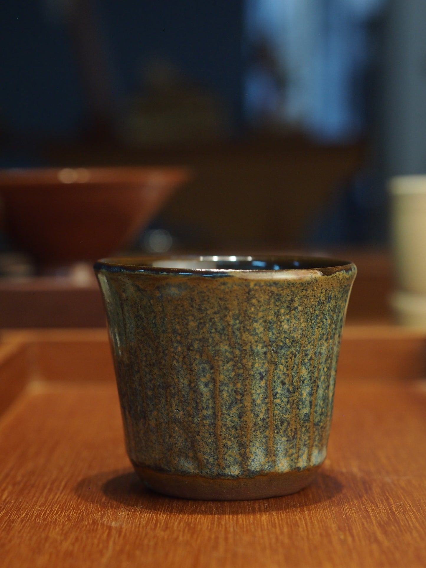 Fluted Japanese Mingei Style Cup