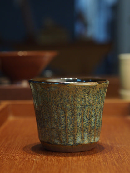 Fluted Japanese Mingei Style Cup