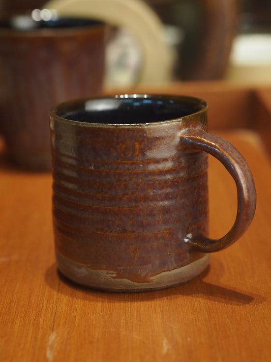 Wheel thrown handmade and glazed mid-fire stoneware ceramic coffee, latte mug made in KL, Malaysia. Shipping to Singapore available.