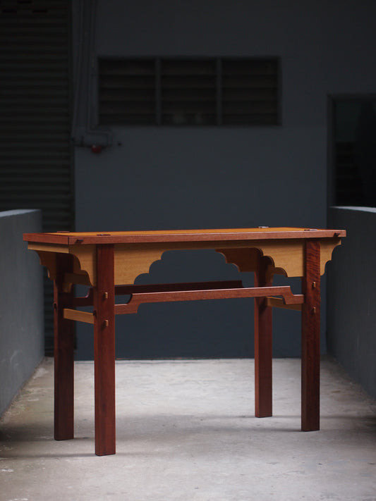 Real wood designer console table handmade and designed in Malaysia, KL. Shipping to Singapore available.